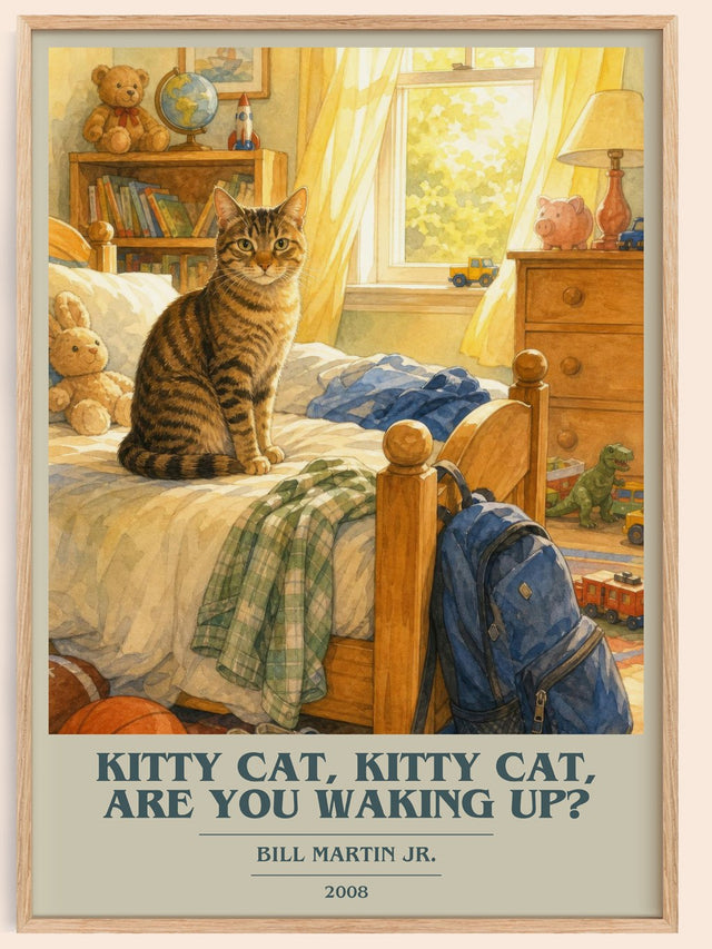 Kitty Cat, Kitty Cat, Are You Waking Up? Book Cover Poster by B. Jr.