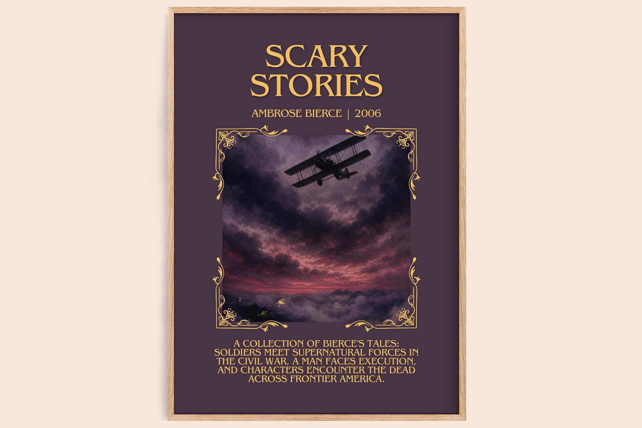 Scary Stories Minimalist Book Poster by Ambrose Bierce