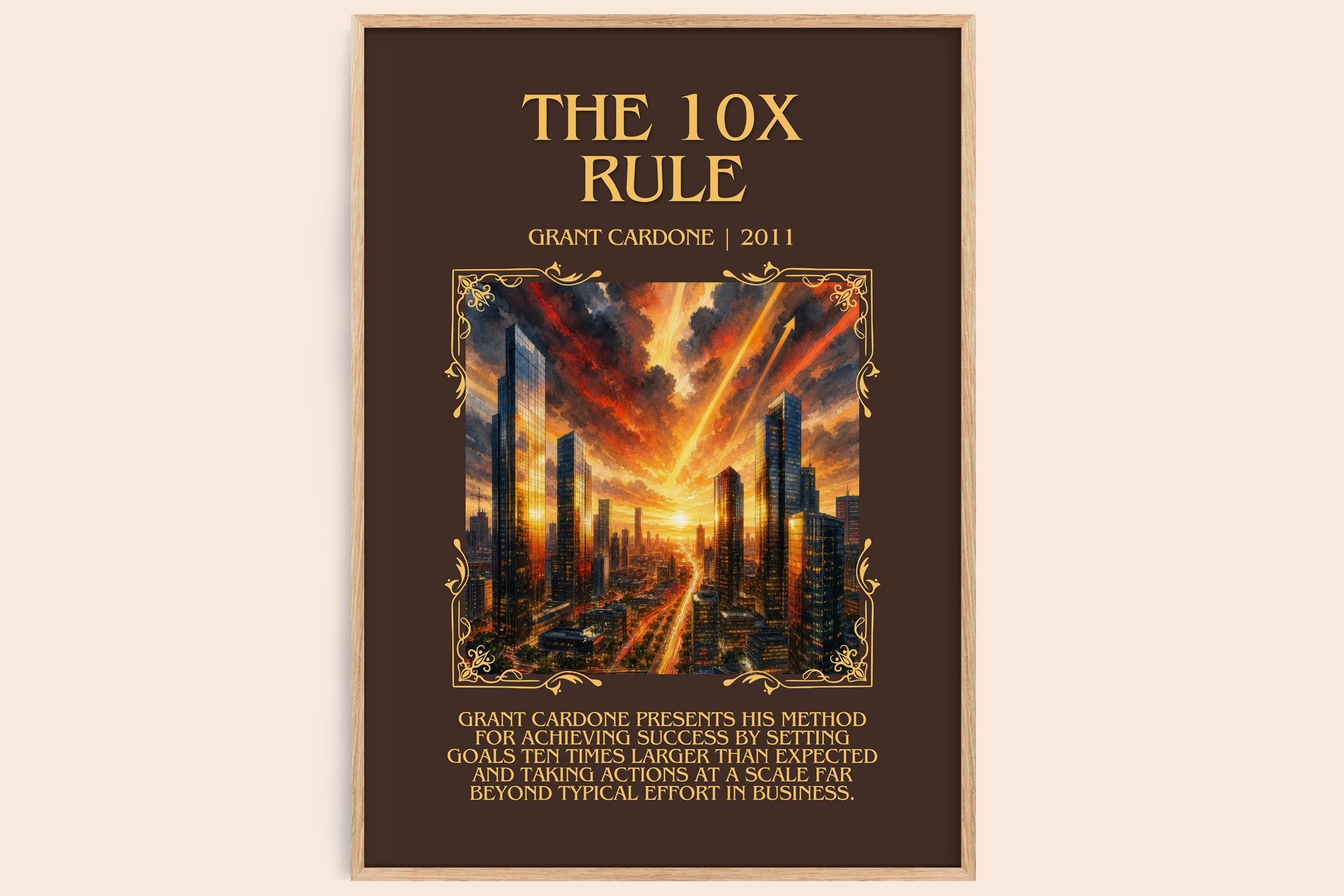 The 10x rule Minimalist Book Poster by Grant Cardone