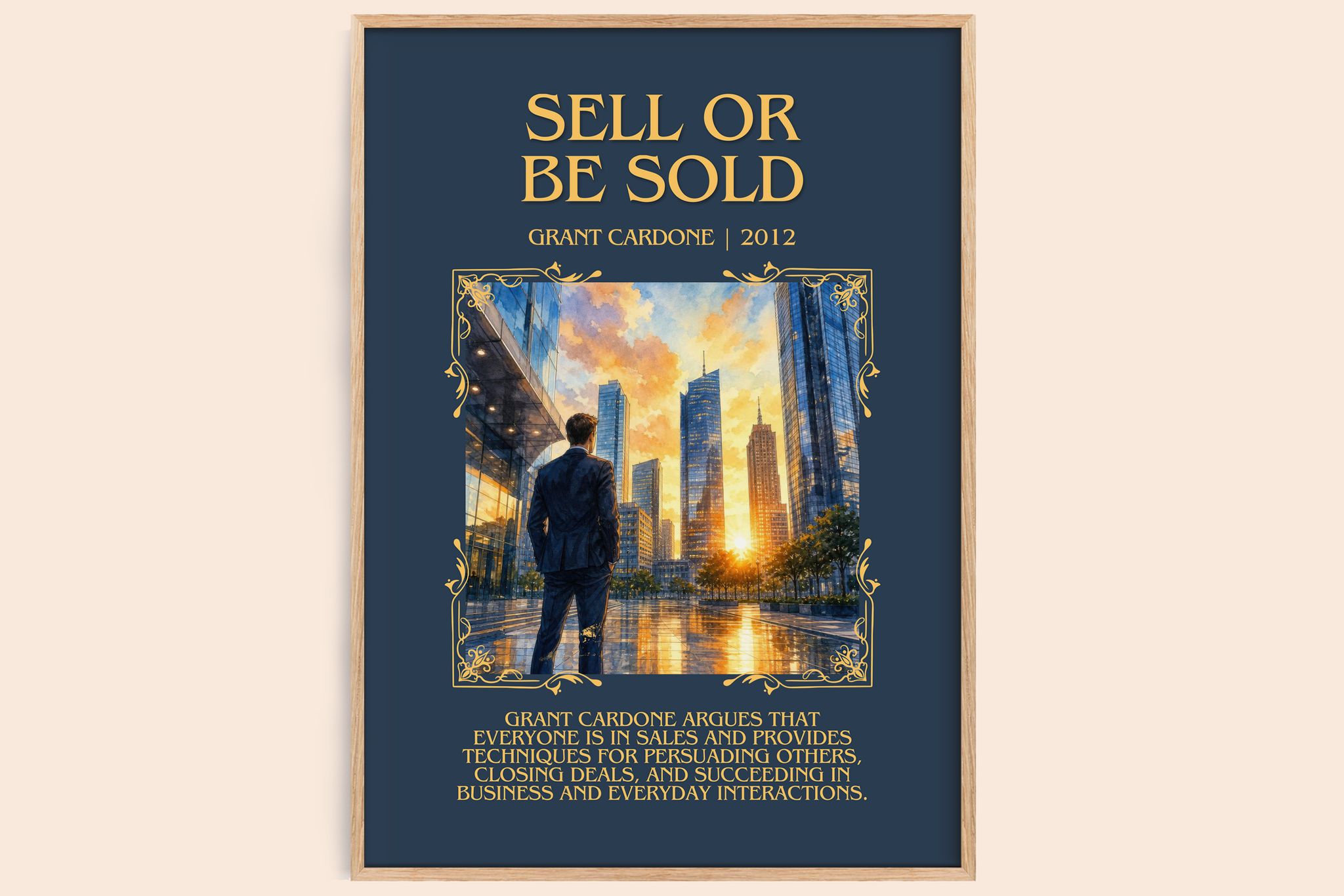 Sell or Be Sold Minimalist Book Poster by Grant Cardone