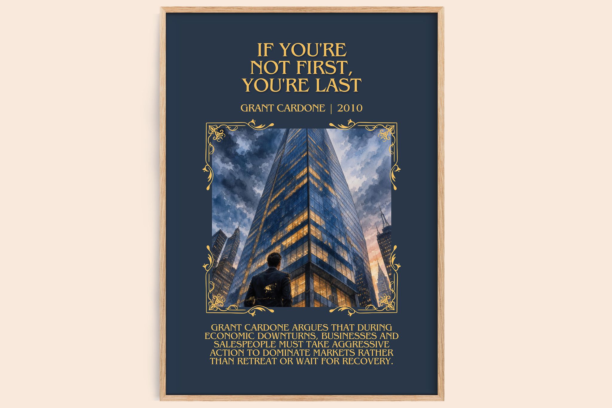 If you're not first, you're last Minimalist Book Poster by G. Cardone