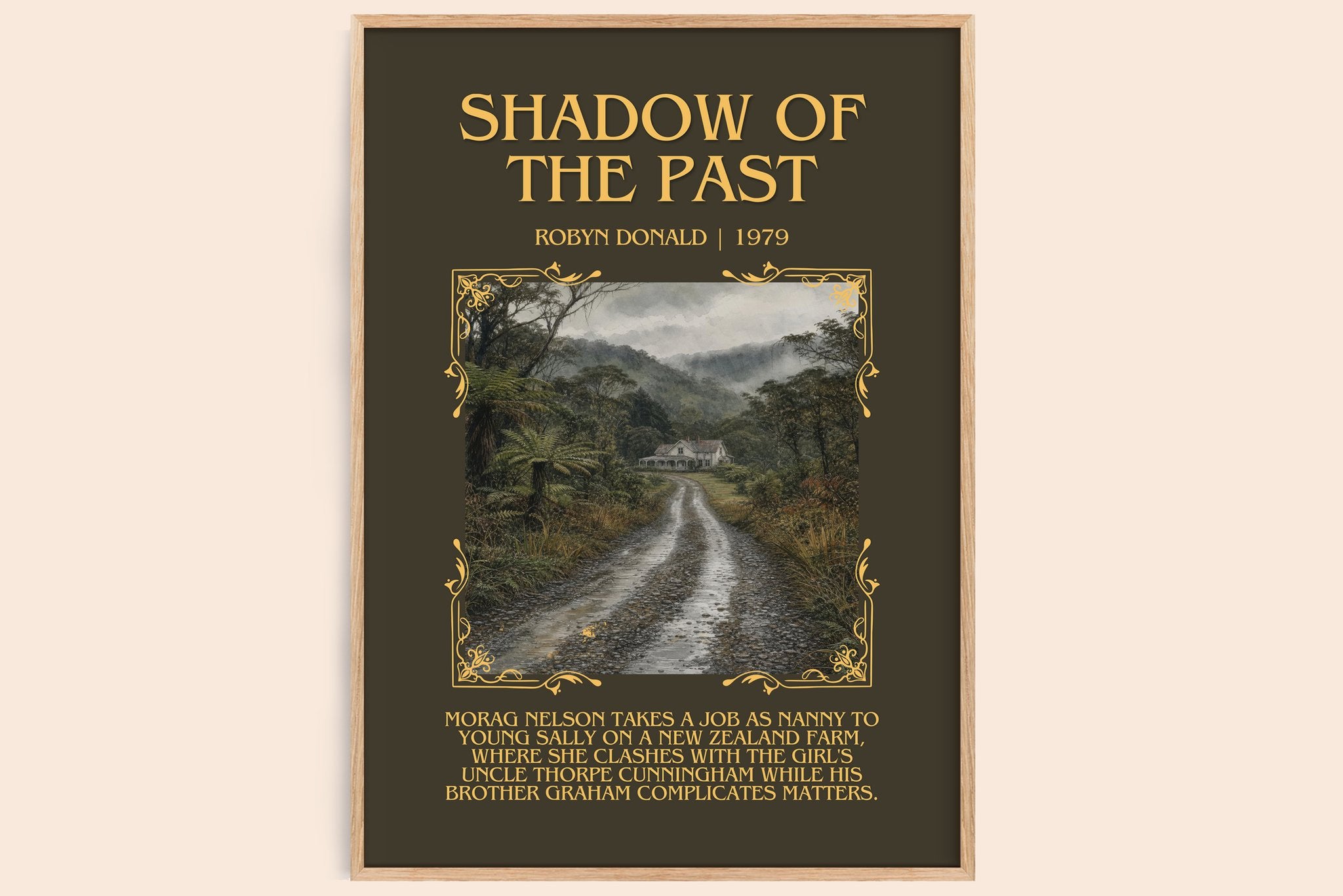 Shadow of the Past Minimalist Book Poster by Robyn Donald
