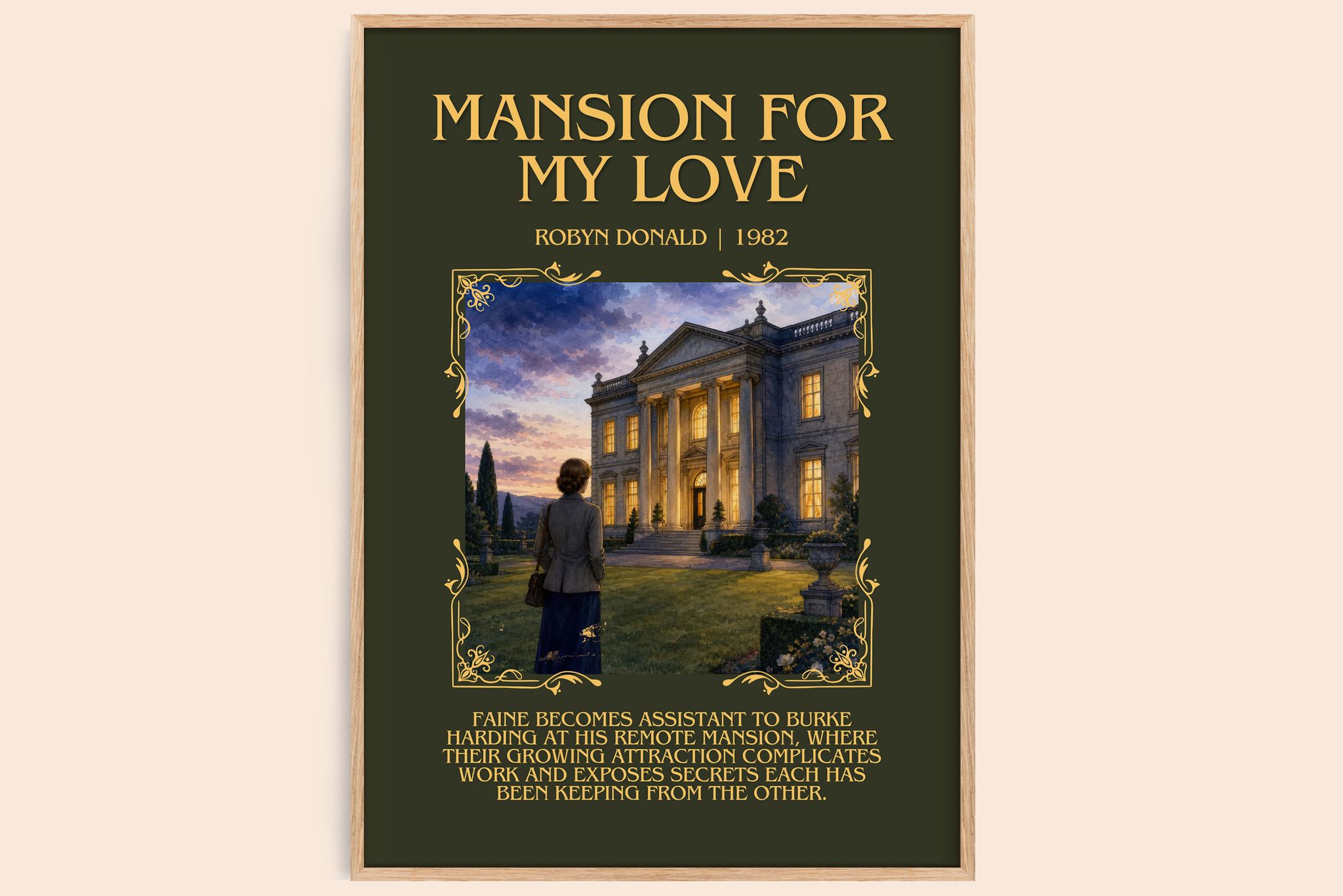 Mansion for My Love Minimalist Book Poster by Robyn Donald