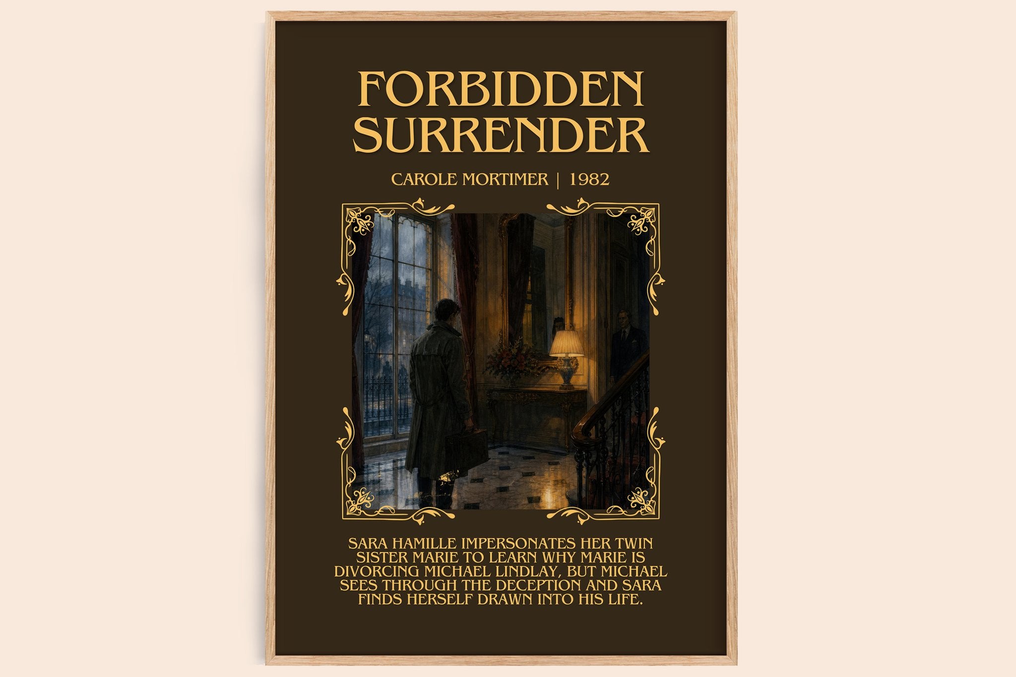 Forbidden Surrender Minimalist Book Poster by Carole Mortimer