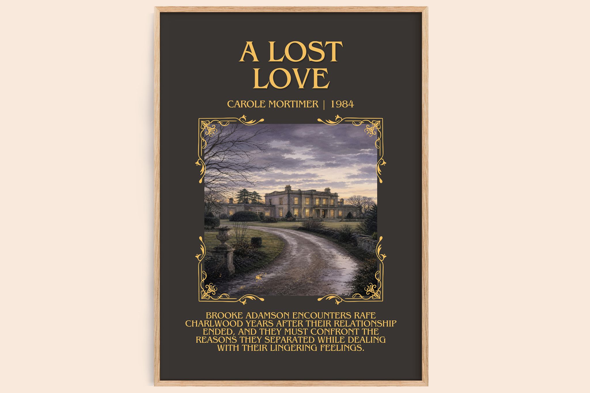 A Lost Love Minimalist Book Poster by Carole Mortimer