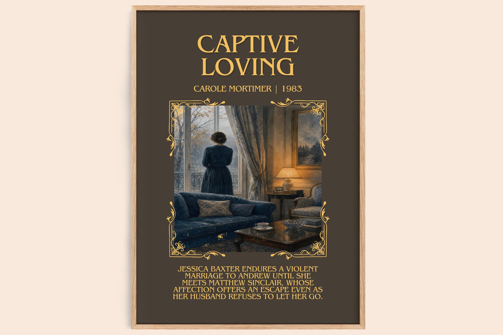 Captive Loving Minimalist Book Poster by Carole Mortimer