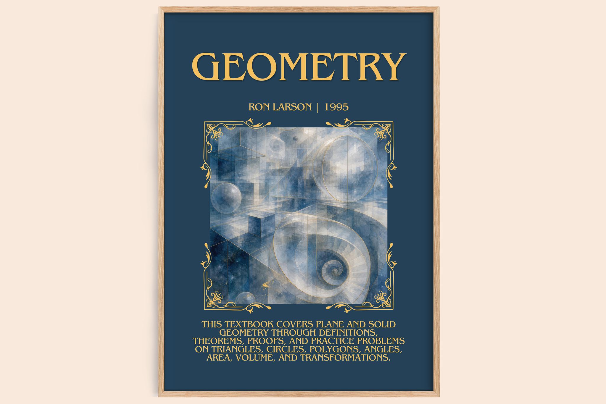 Geometry Minimalist Book Poster by Ron Larson
