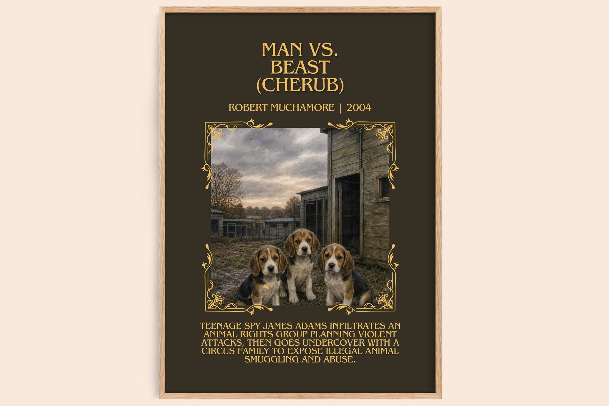 Man vs. Beast (Cherub) Minimalist Book Poster by Robert Muchamore