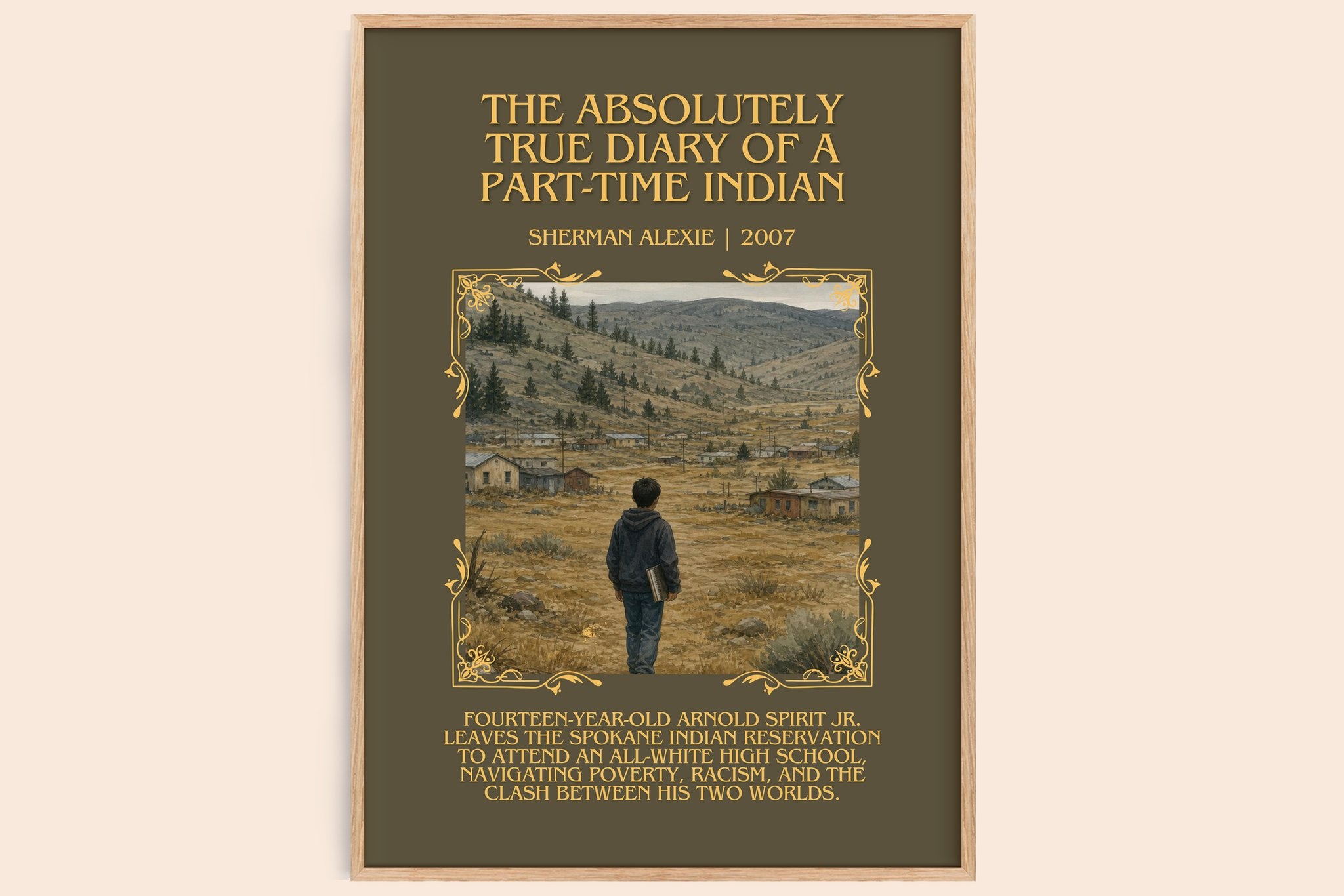 Absolutely True Diary of a Part-Time Indian Minimalist Book Poster by Sherman Alexie