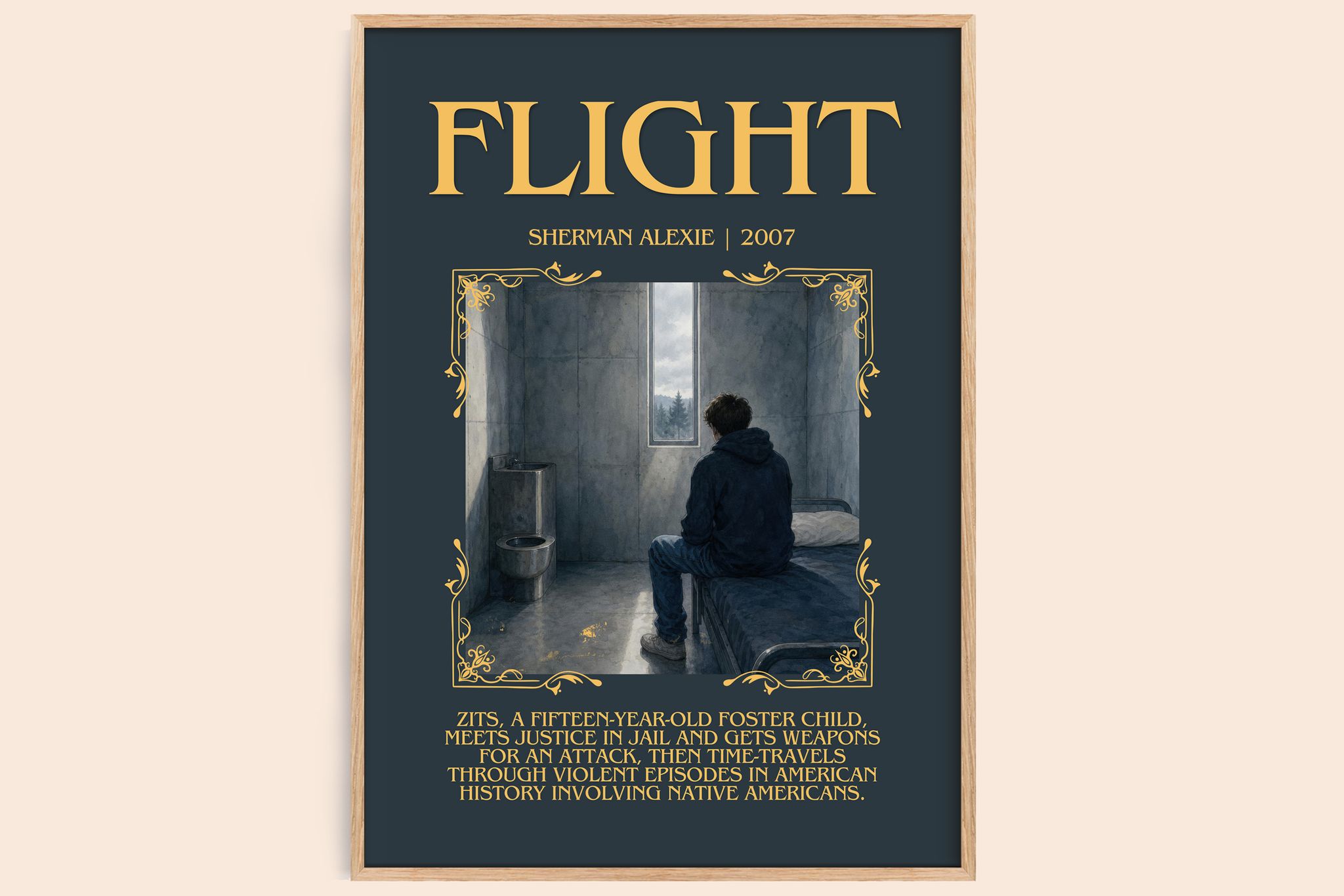 Flight Minimalist Book Poster by Sherman Alexie
