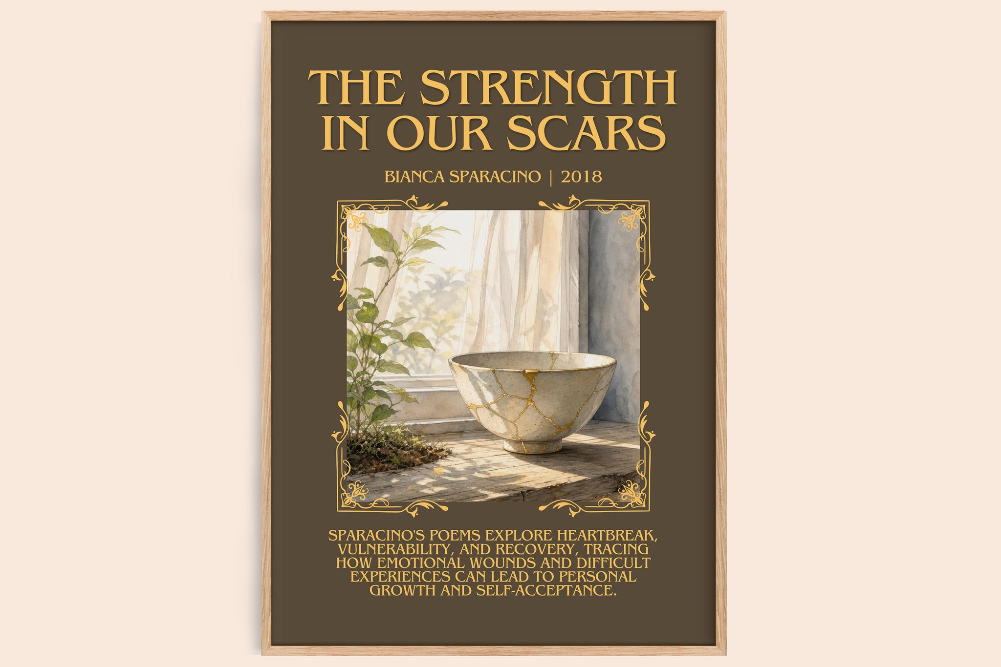 The Strength in Our Scars Minimalist Book Poster by Bianca Sparacino