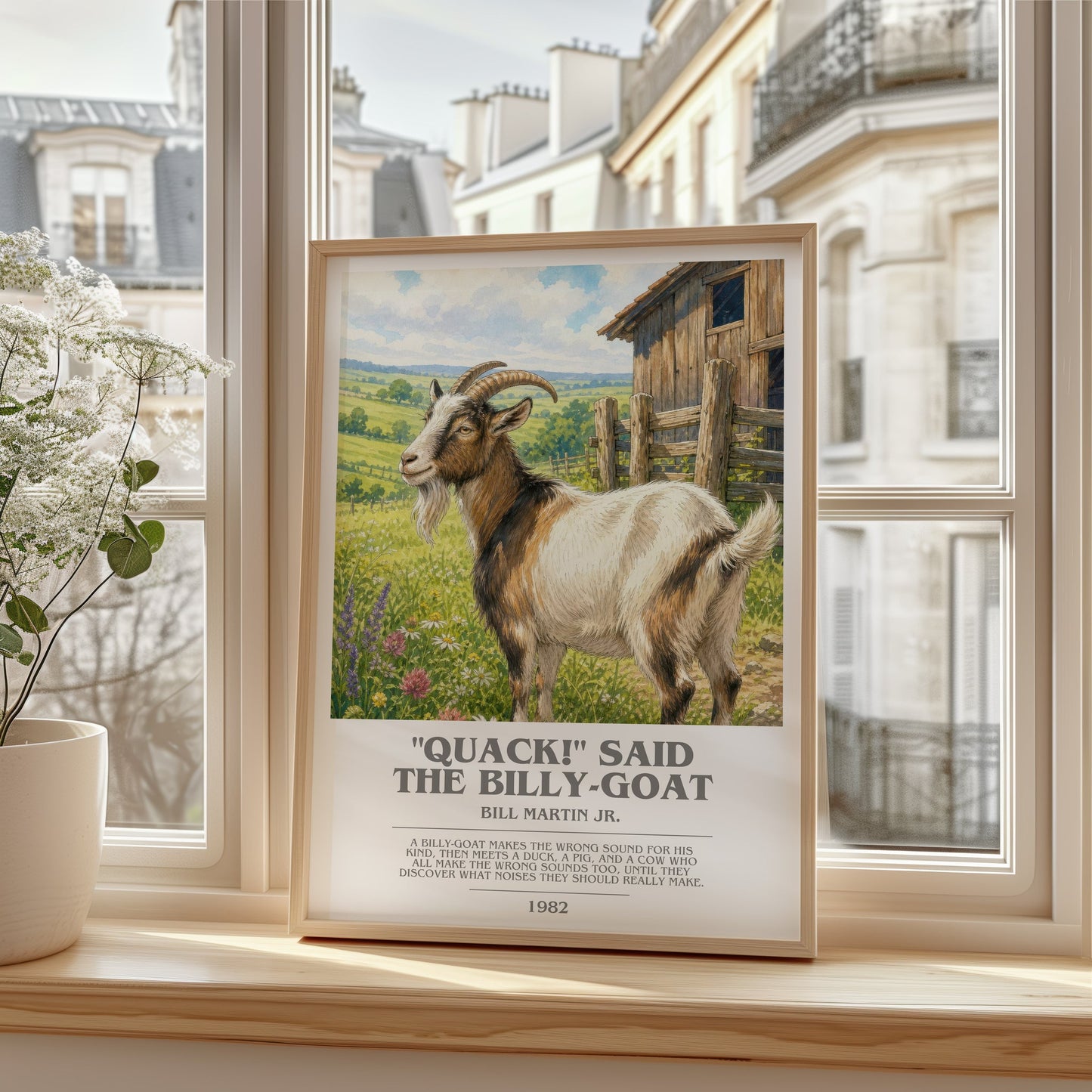 "Quack!" Said The Billy-Goat bookish poster colour and style options – Bill Martin Jr. book art