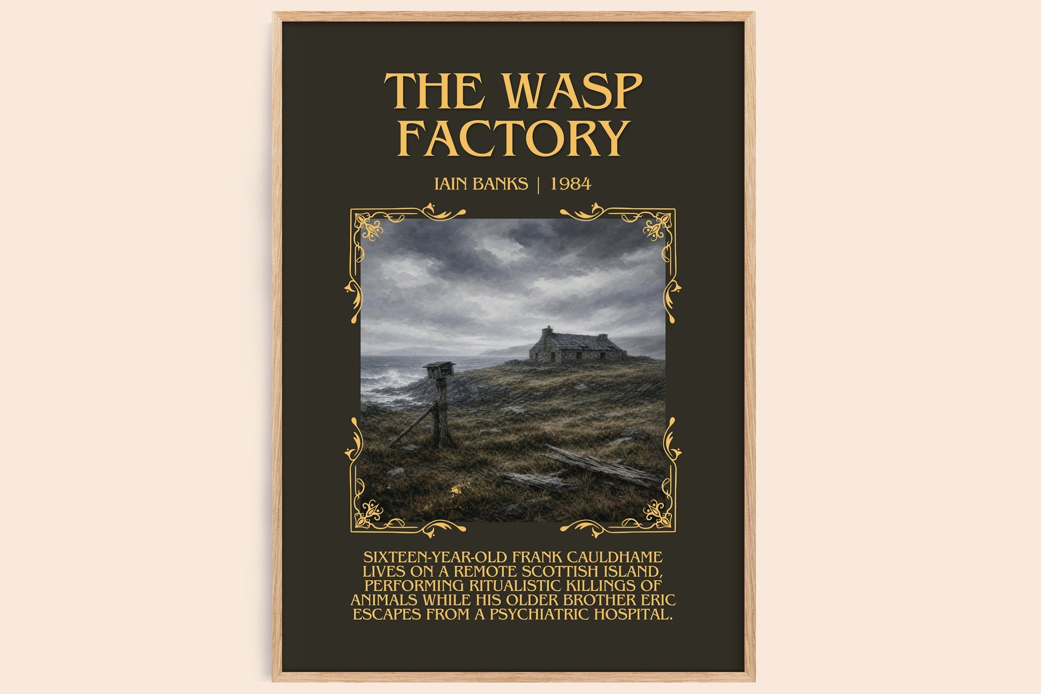 The Wasp Factory Minimalist Book Poster by Iain Banks