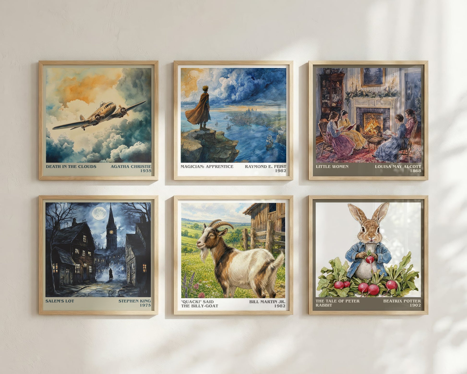 "Quack!" Said The Billy-Goat literary print framed by window – literary home decor