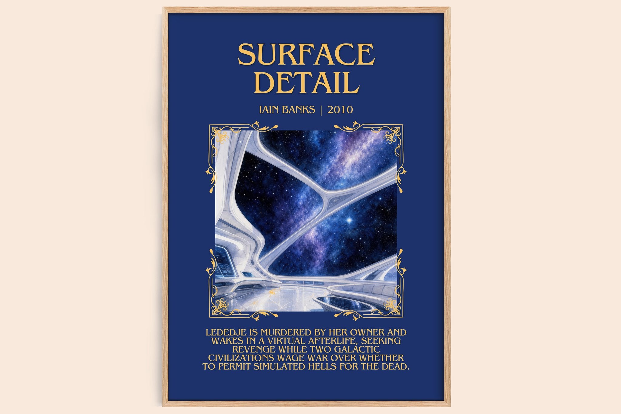 Surface Detail Minimalist Book Poster by Iain Banks