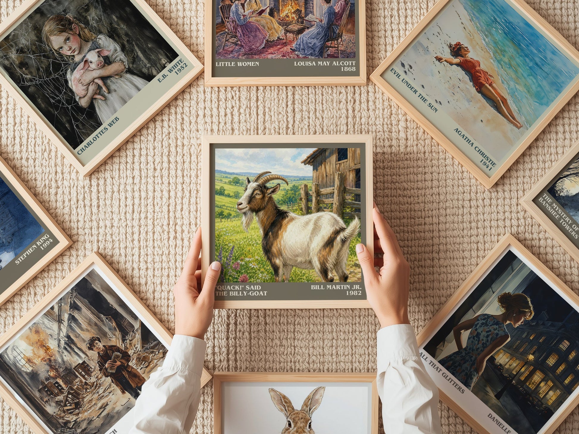 "Quack!" Said The Billy-Goat literary book poster framed on wall – childrens wall art