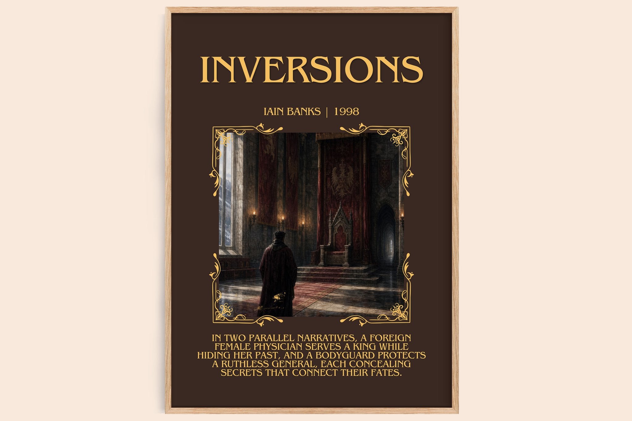 Inversions Minimalist Book Poster by Iain Banks