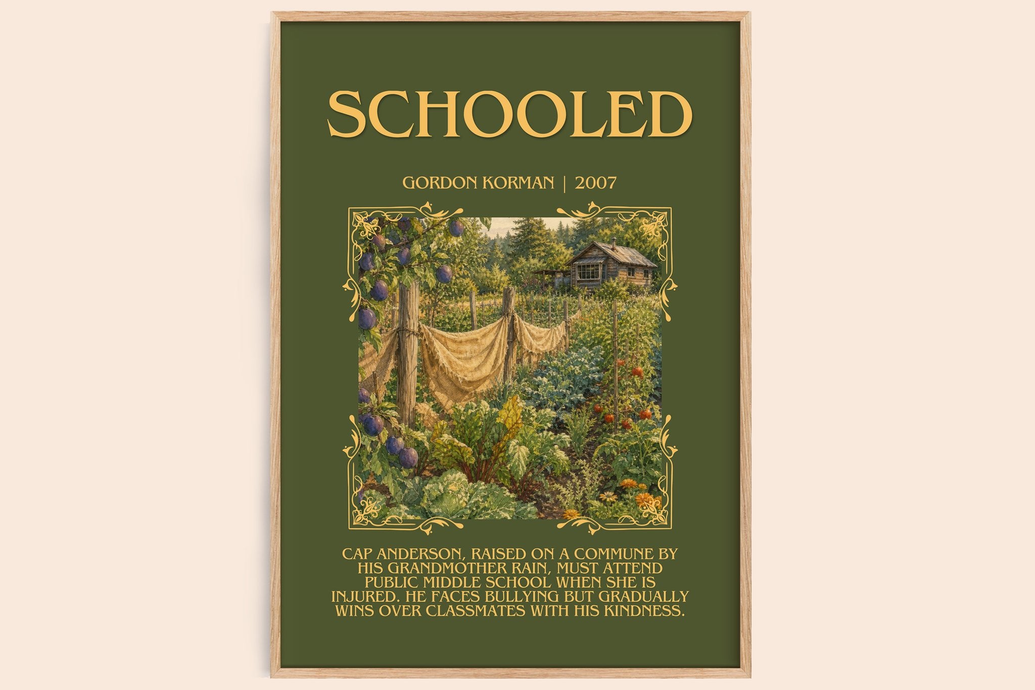 Schooled Minimalist Book Poster by Gordon Korman