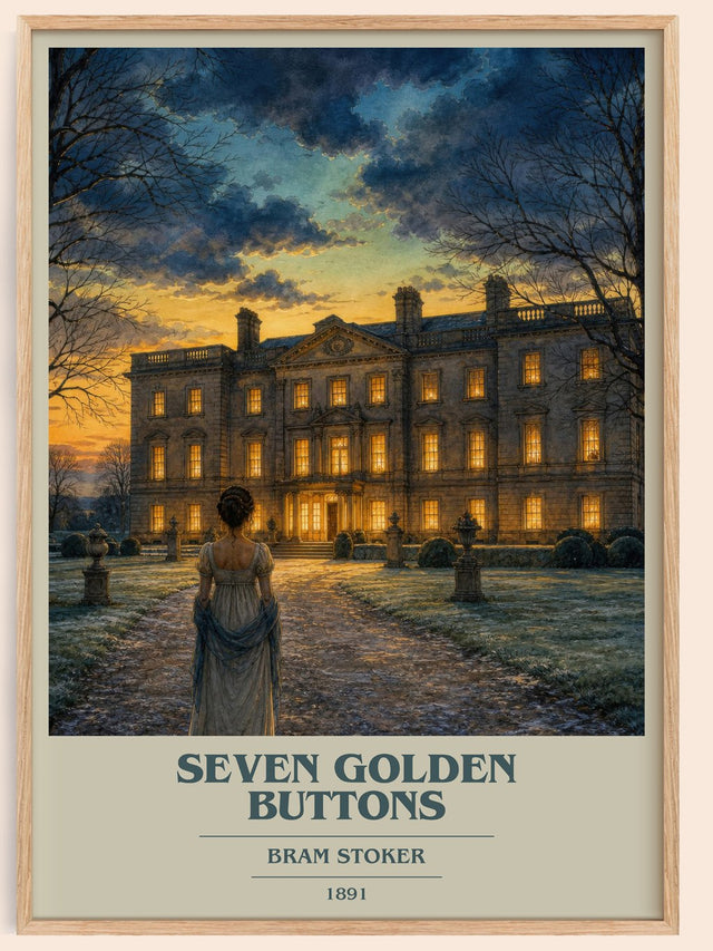 Seven Golden Buttons Book Cover Poster by Bram Stoker