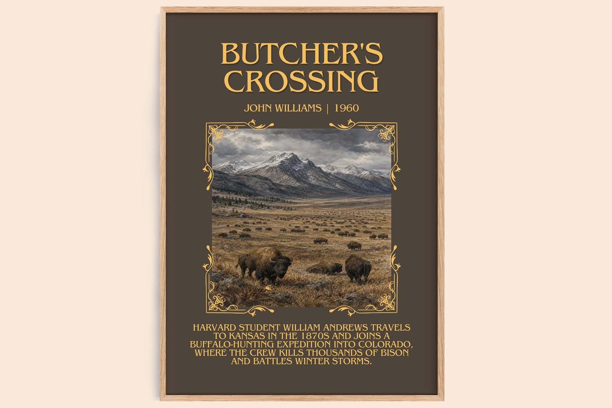 Butcher's Crossing Minimalist Book Poster by John Williams
