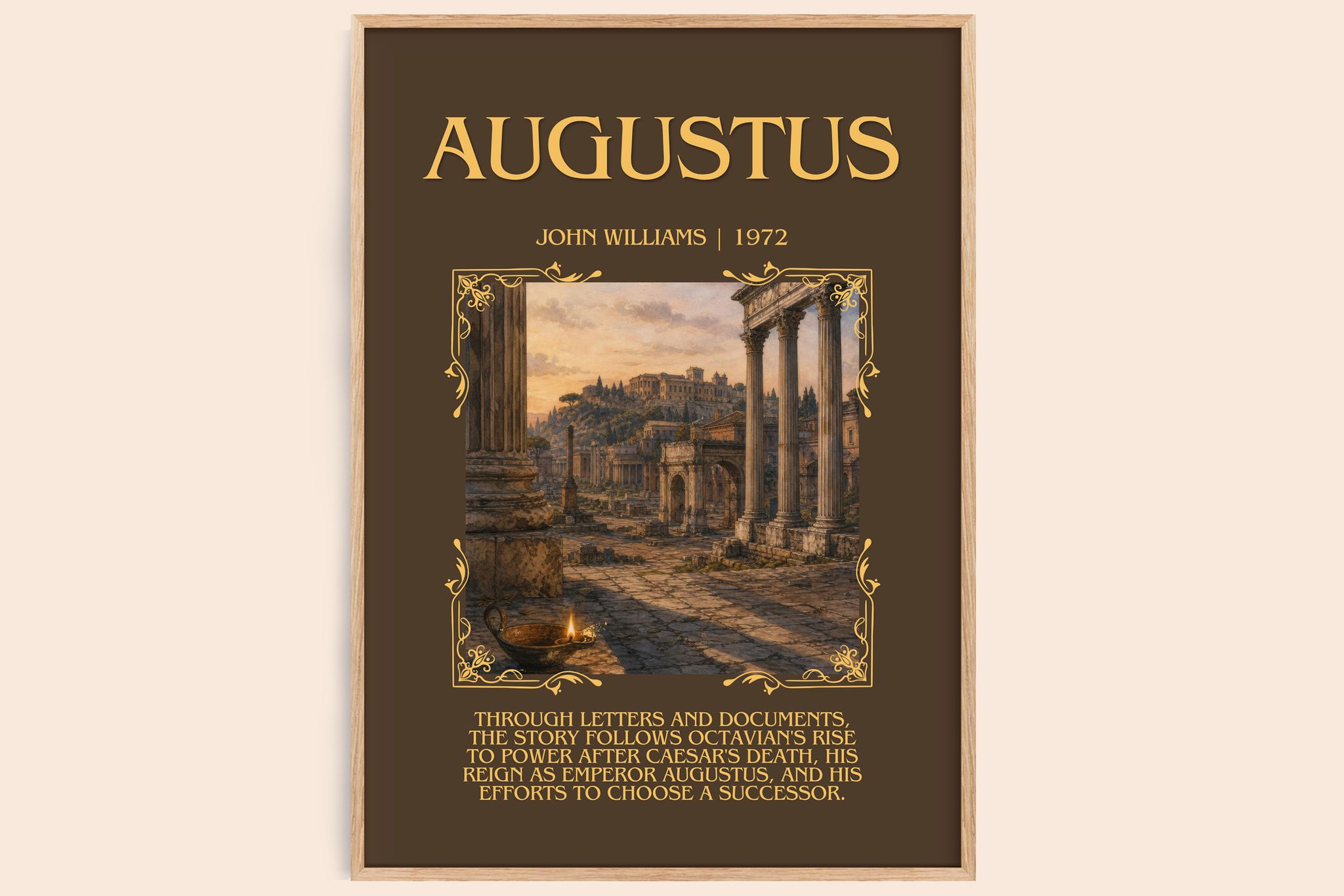 Augustus Minimalist Book Poster by John Williams