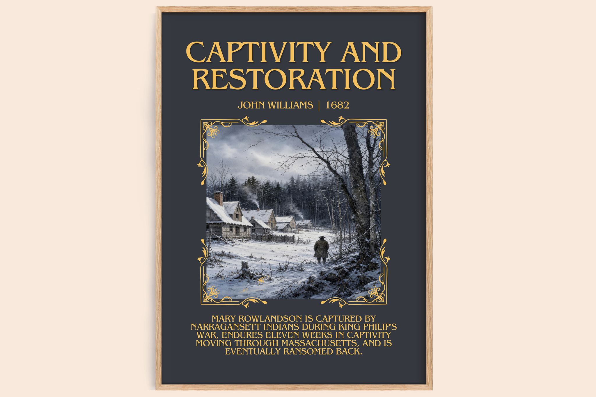 Captivity and Restoration Minimalist Book Poster by John Williams