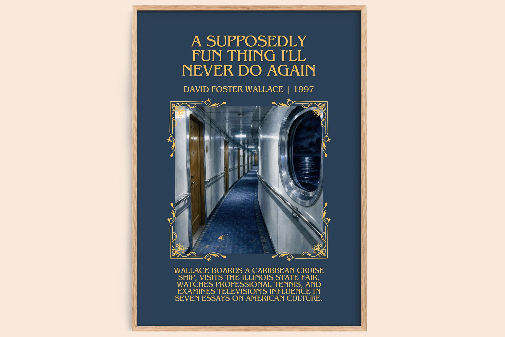 supposedly fun thing I'll never do again Minimalist Book Poster by David Foster Wallace