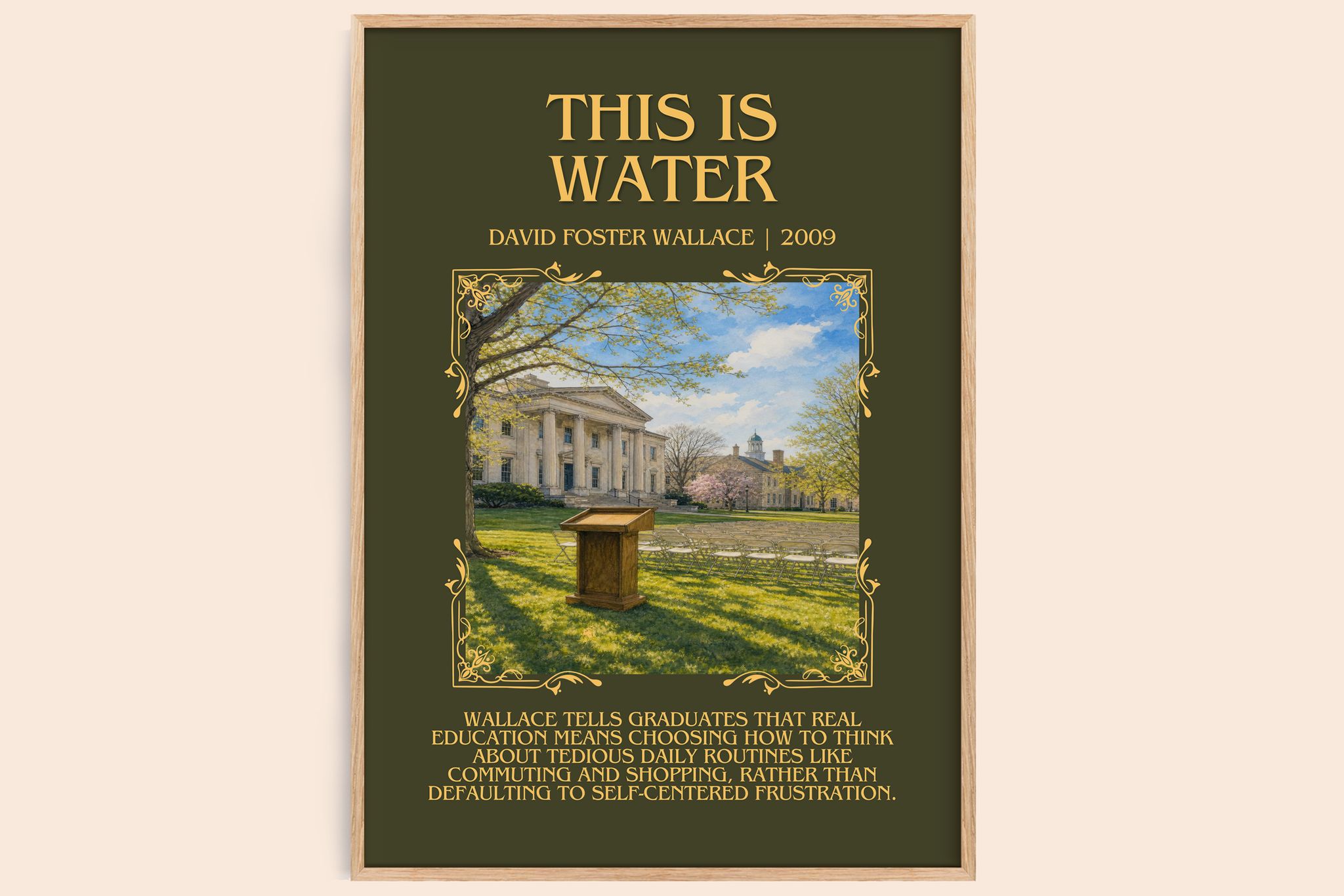 This is water Minimalist Book Poster by David Foster Wallace