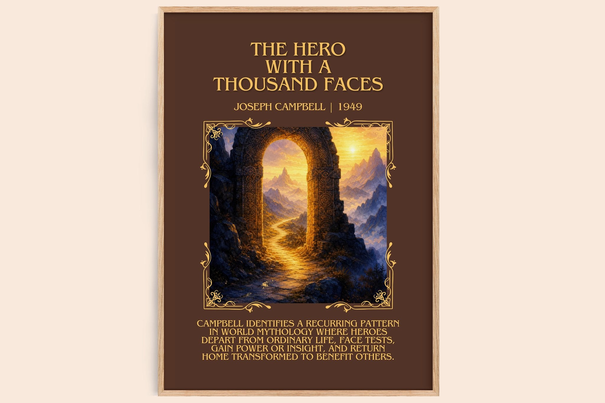 hero with a thousand faces Minimalist Book Poster by Joseph Campbell