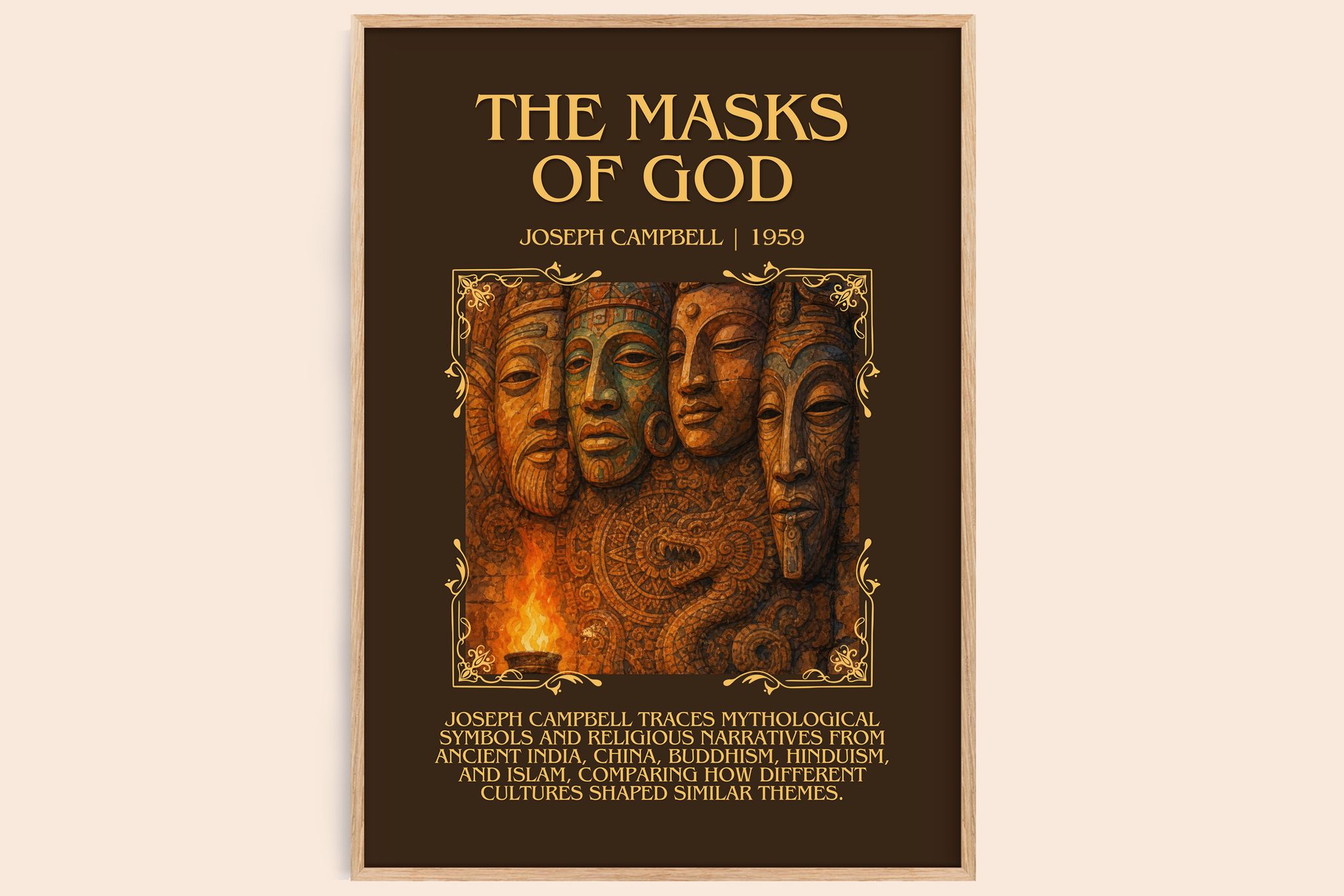 The masks of God Minimalist Book Poster by Joseph Campbell