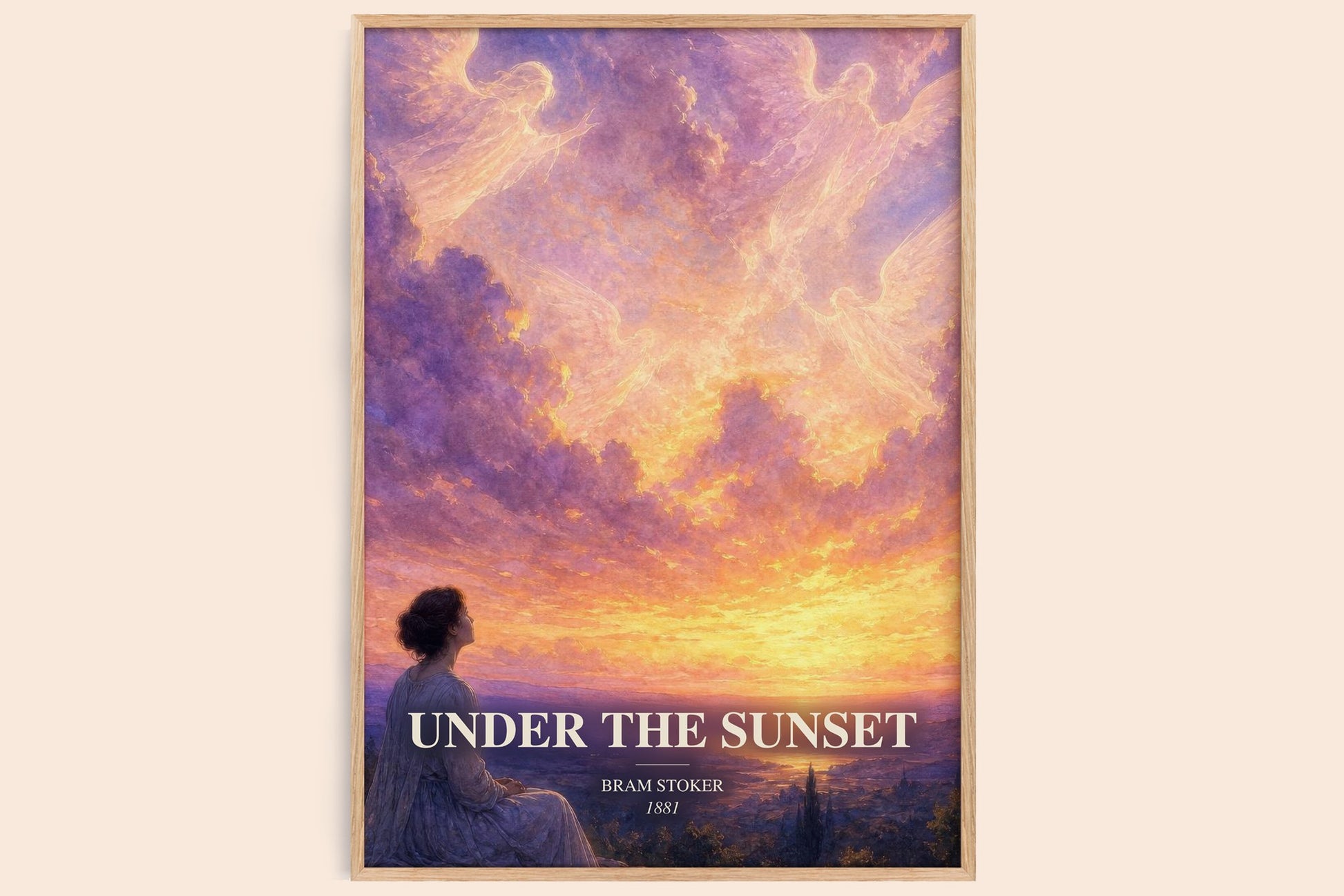 Under The Sunset bookish book poster by Bram Stoker – framed literary art print