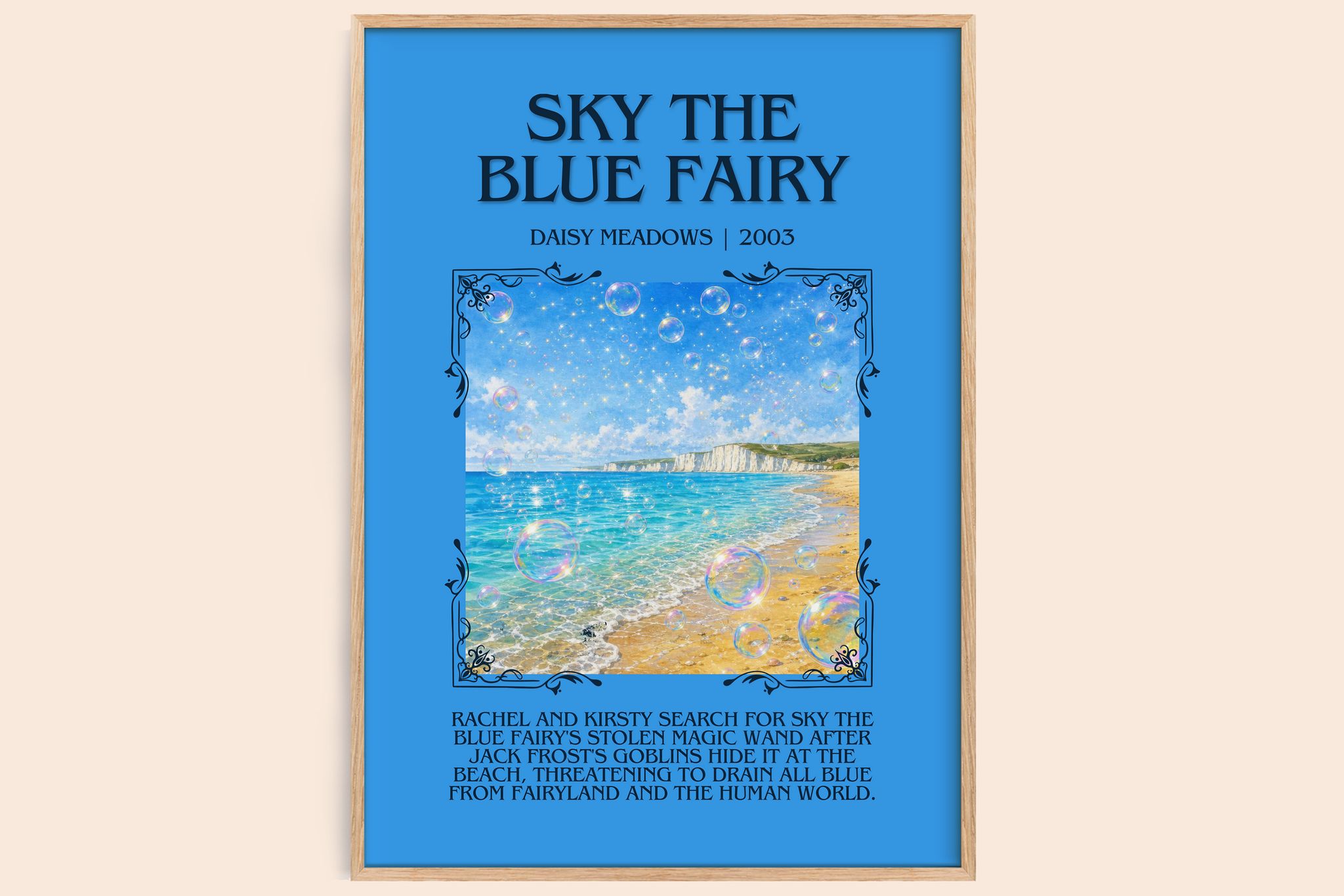 Sky the Blue Fairy Minimalist Book Poster by Daisy Meadows