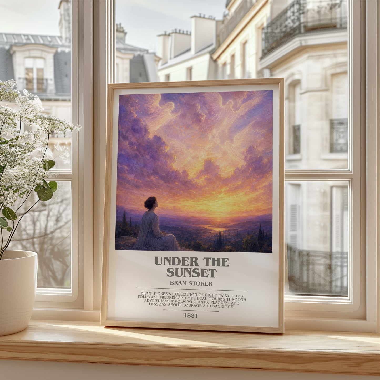 Under The Sunset bookish poster colour and style options – Bram Stoker book art