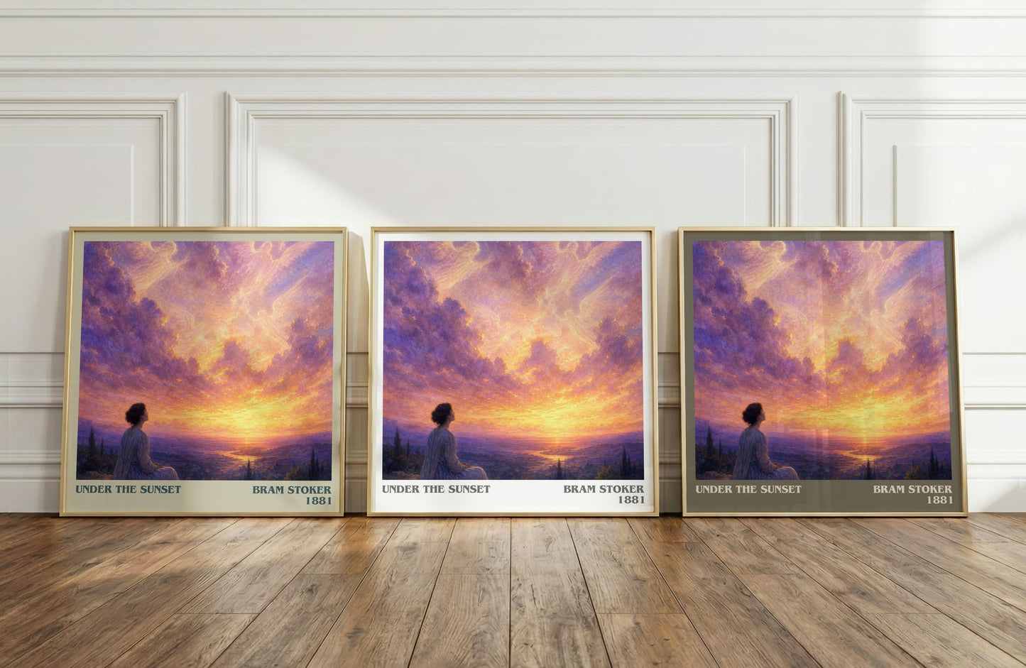 Under The Sunset literary art print colour and style options – Bram Stoker book art
