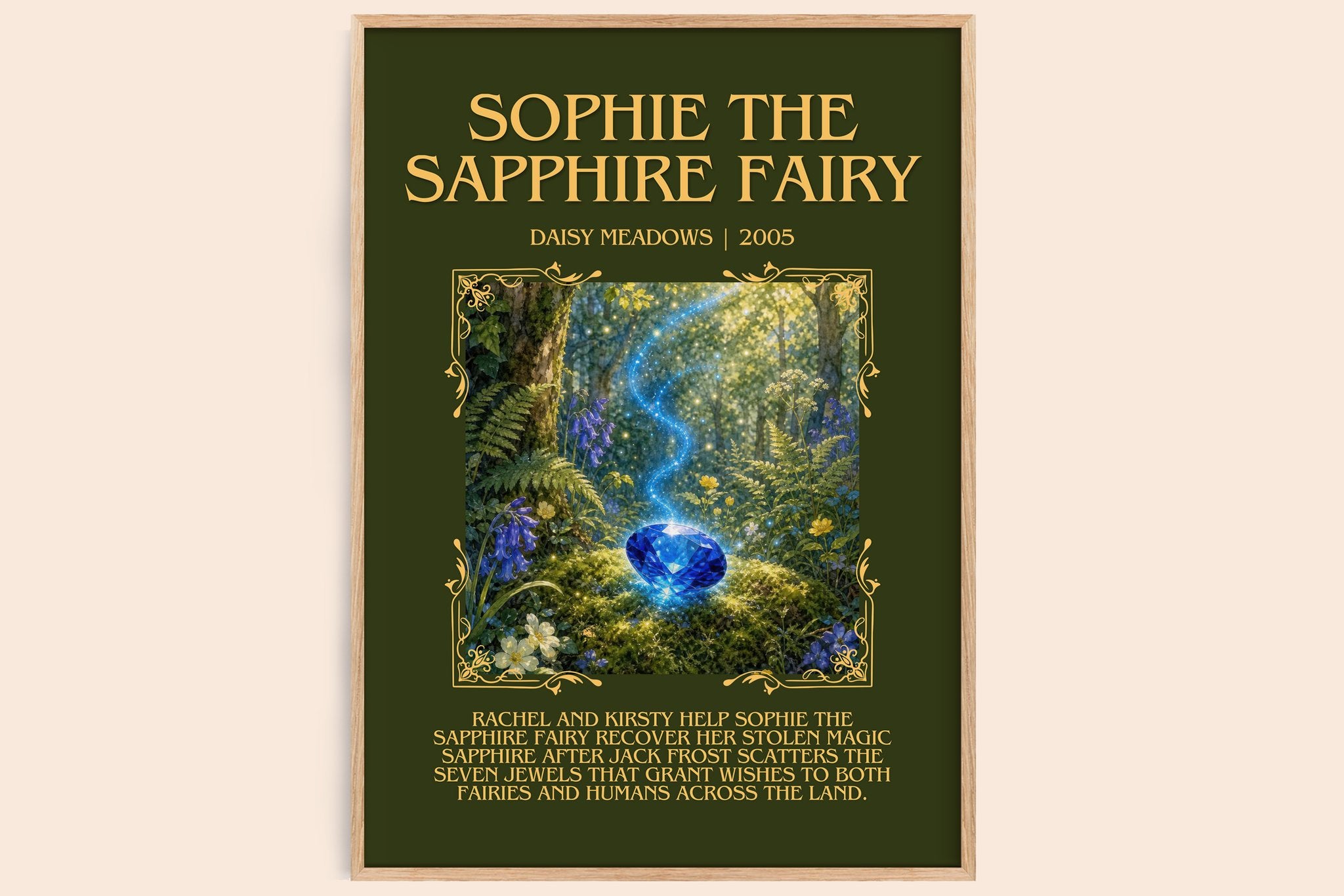 Sophie the Sapphire Fairy Minimalist Book Poster by Daisy Meadows