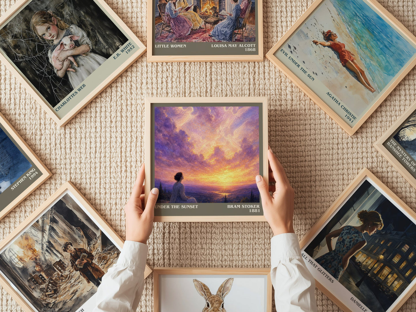 Under The Sunset literary book poster framed on wall – childrens wall art