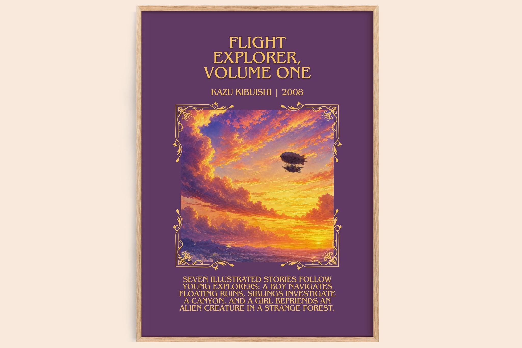 Flight Explorer, Volume One Minimalist Book Poster by Kazu Kibuishi