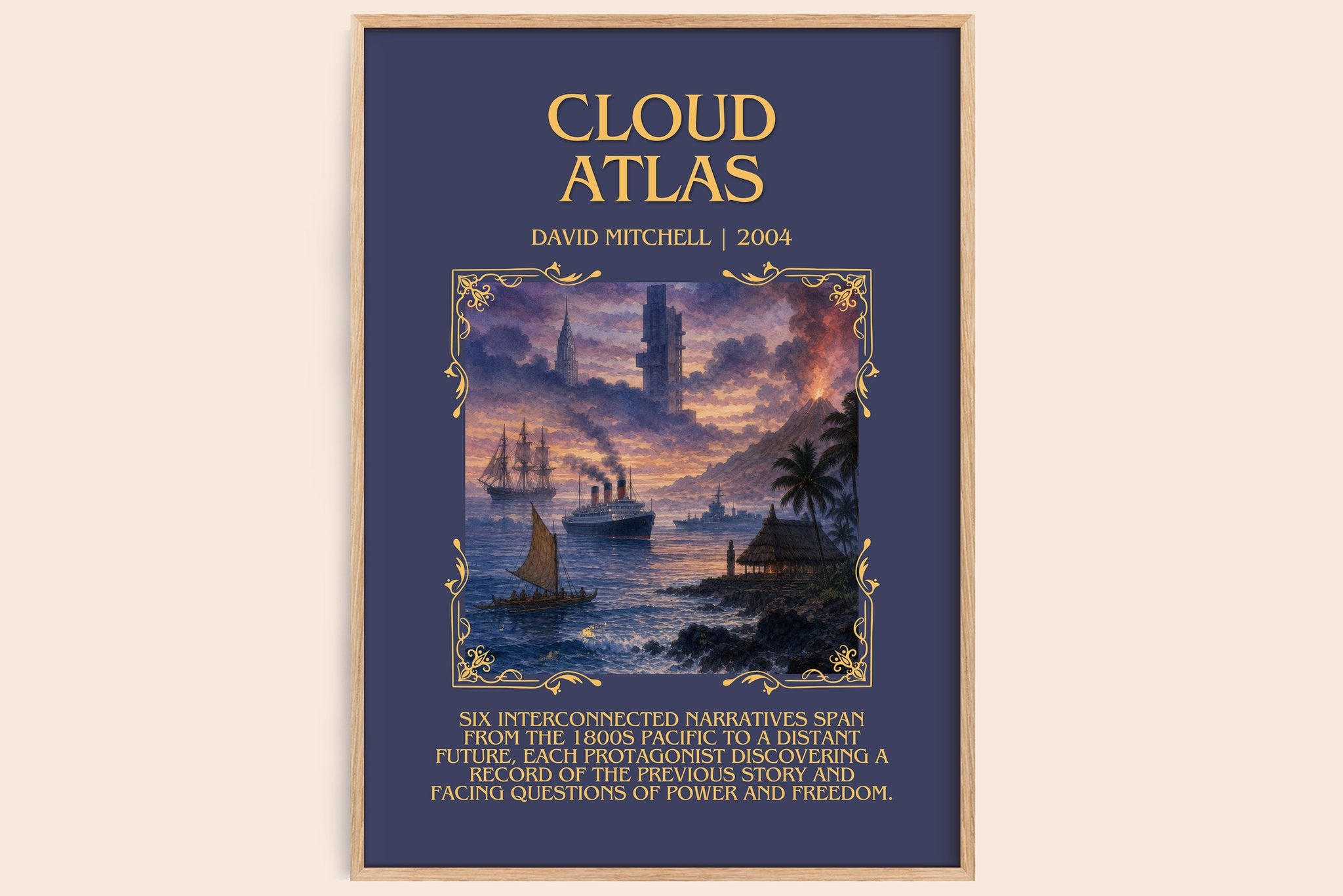 Cloud Atlas Minimalist Book Poster by David Mitchell