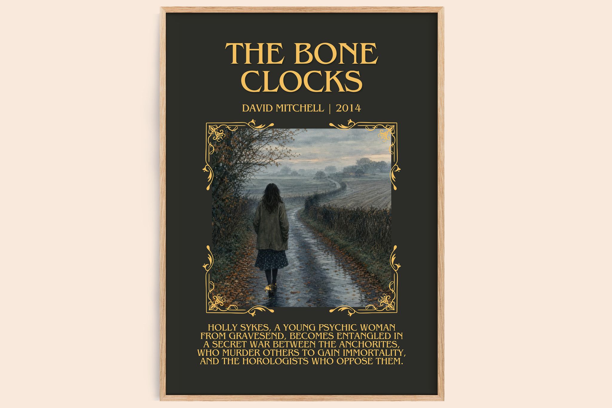 The Bone Clocks Minimalist Book Poster by David Mitchell