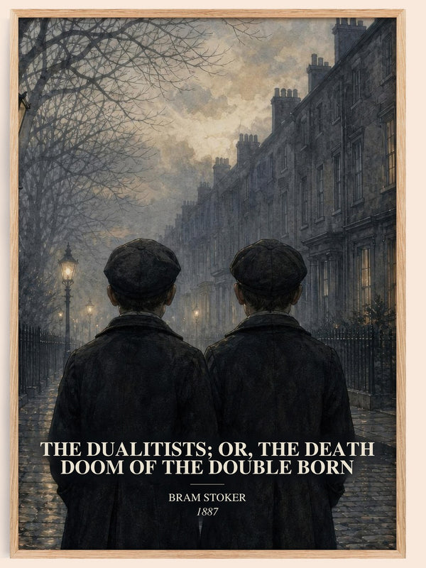 The Dualitists; Or, The Death Doom Of The Double Born watercolour book poster by Bram Stoker – framed literary art print
