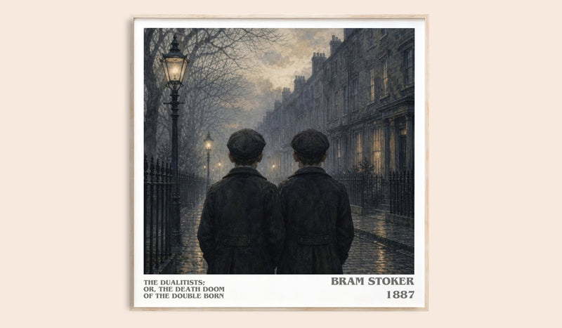 The Dualitists; Or, The Death Doom Of The Double Born literary book poster by Bram Stoker – framed literary art print