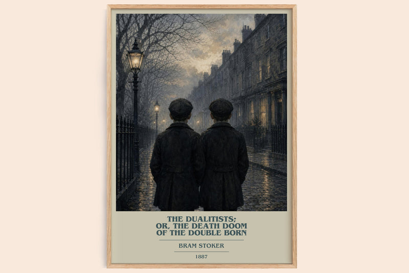 The Dualitists; Or, The Death Doom Of The Double Born book cover book poster by Bram Stoker – framed literary art print