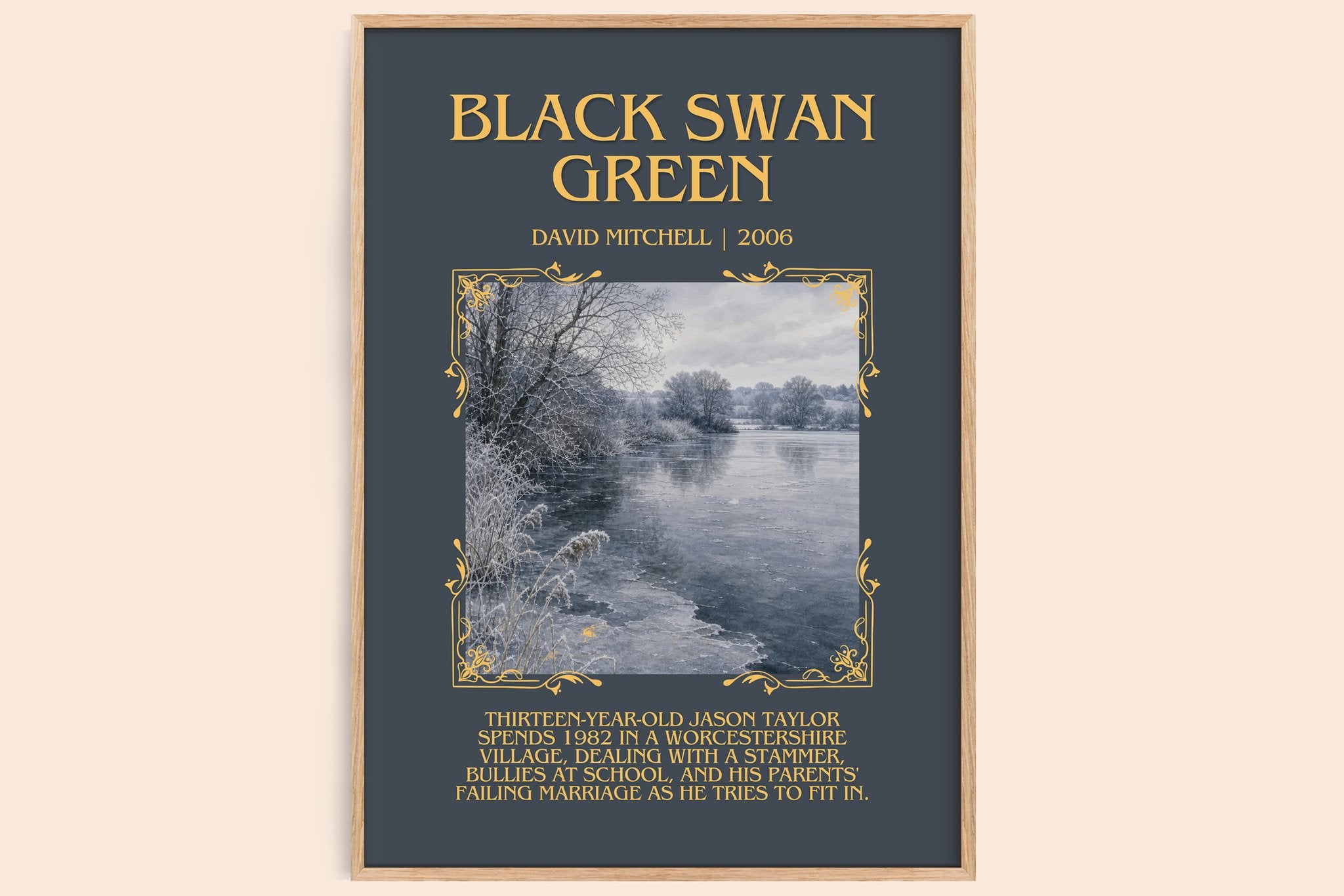 Black Swan Green Minimalist Book Poster by David Mitchell