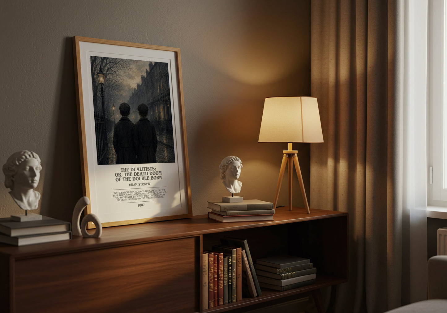 The Dualitists; Or, The Death Doom Of The Double Born bookish book poster framed on wall – horror wall art