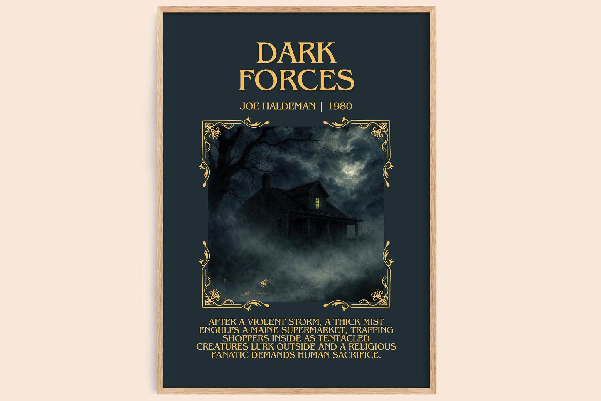 Dark Forces Minimalist Book Poster by Joe Haldeman
