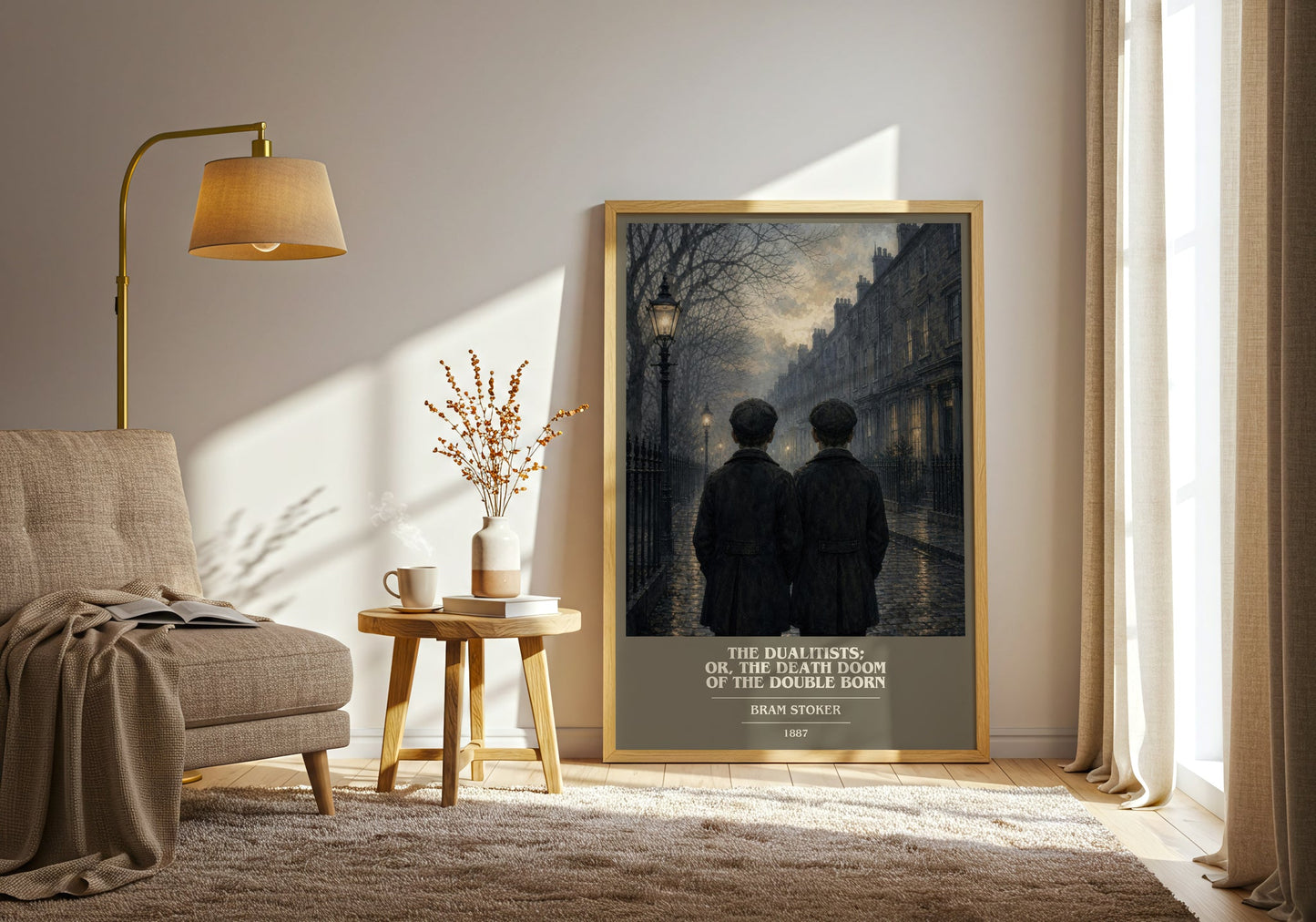 The Dualitists; Or, The Death Doom Of The Double Born book cover print on bookshelf – Bram Stoker fan gift