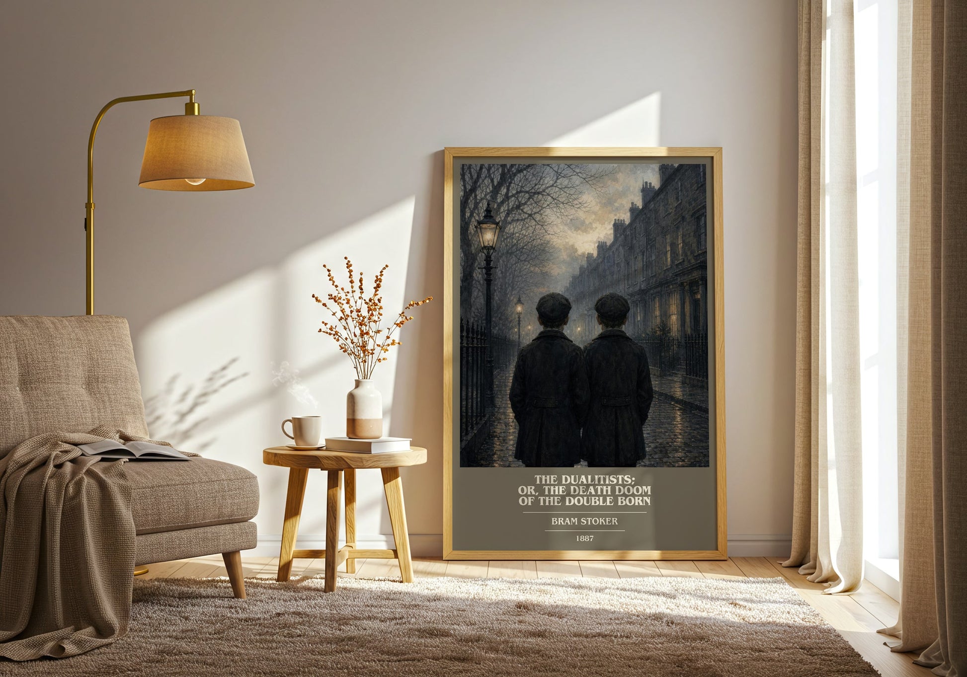 The Dualitists; Or, The Death Doom Of The Double Born book cover print on bookshelf – Bram Stoker fan gift