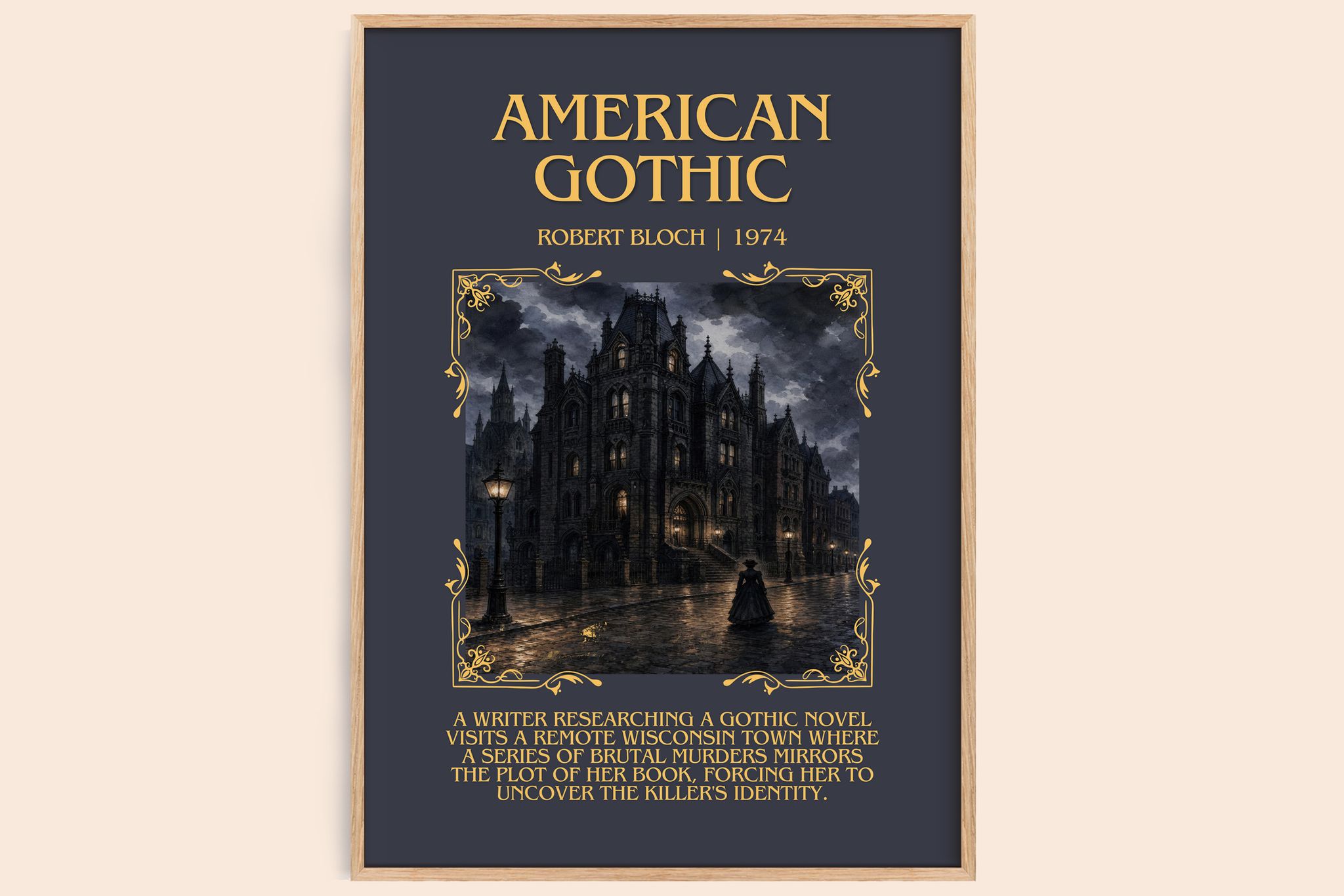 American Gothic Minimalist Book Poster by Robert Bloch