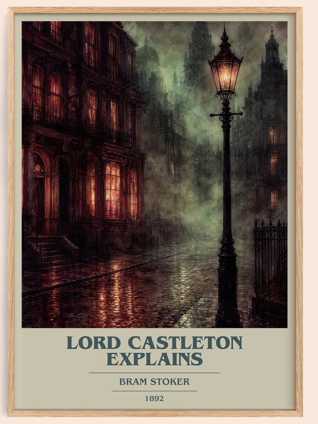 Lord Castleton Explains Book Cover Poster by Bram Stoker