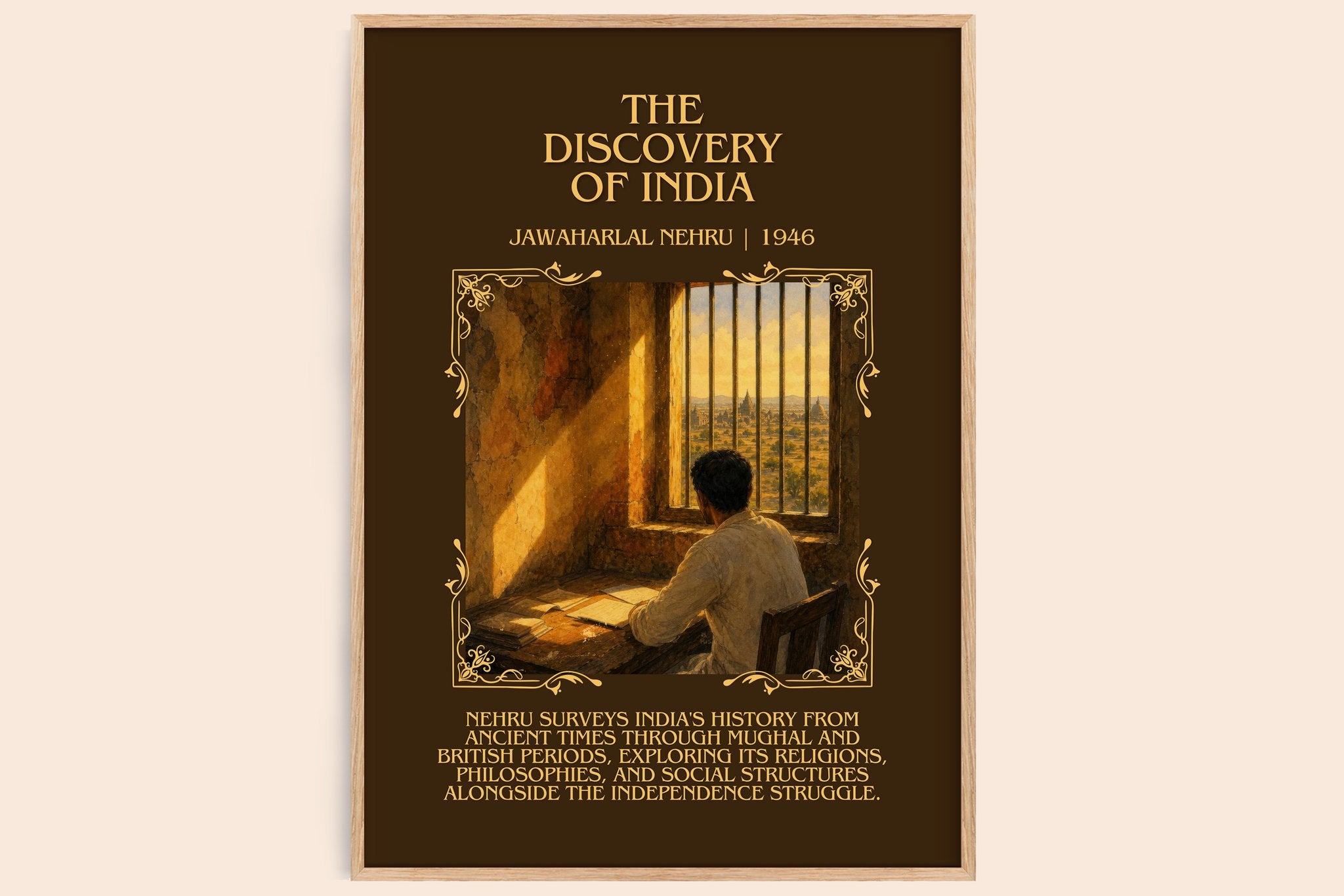 The discovery of India Minimalist Book Poster by Jawaharlal Nehru